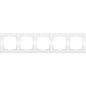Рамка на 5 постов  (белый) WL05-Frame-05-white
