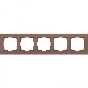 Рамка на 5 постов (коричневый алюминий) WL11-Frame-05