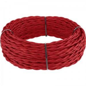 Ретро кабель витой 2х1,5 (красный) 50 м  Ретро кабель витой  2х1,5  (красный)